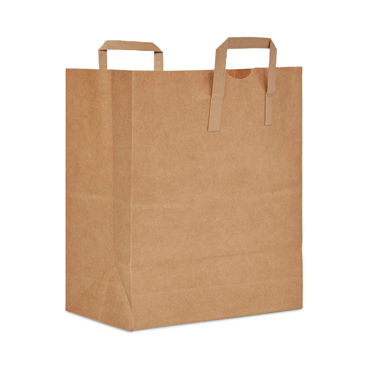 AJM Packaging Corporation Handle Bag, 17.75 x 21, Brown, 400/Bundle