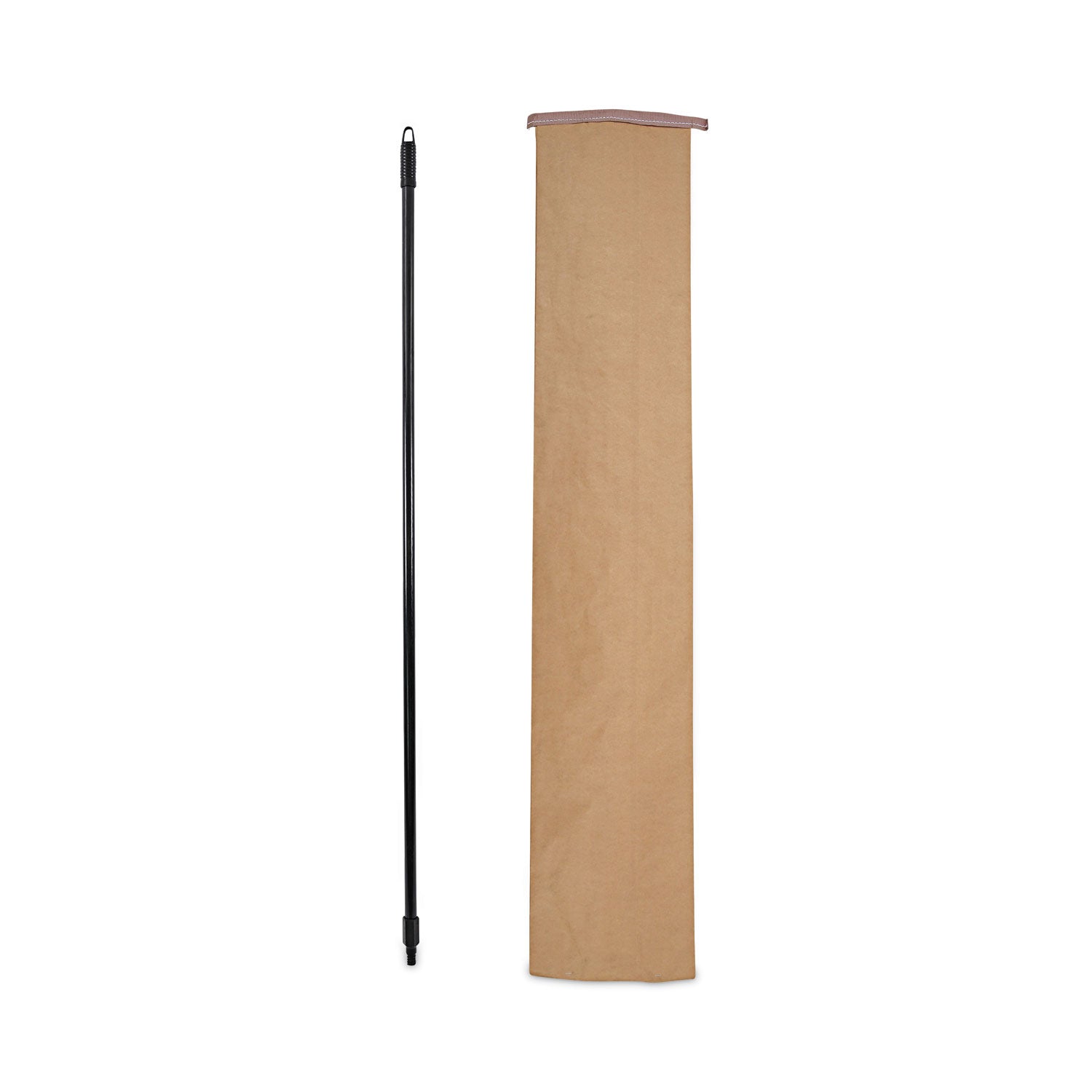 Boardwalk Fiberglass Broom Handle, Nylon Plastic Threaded End, 1" dia x 60", Black