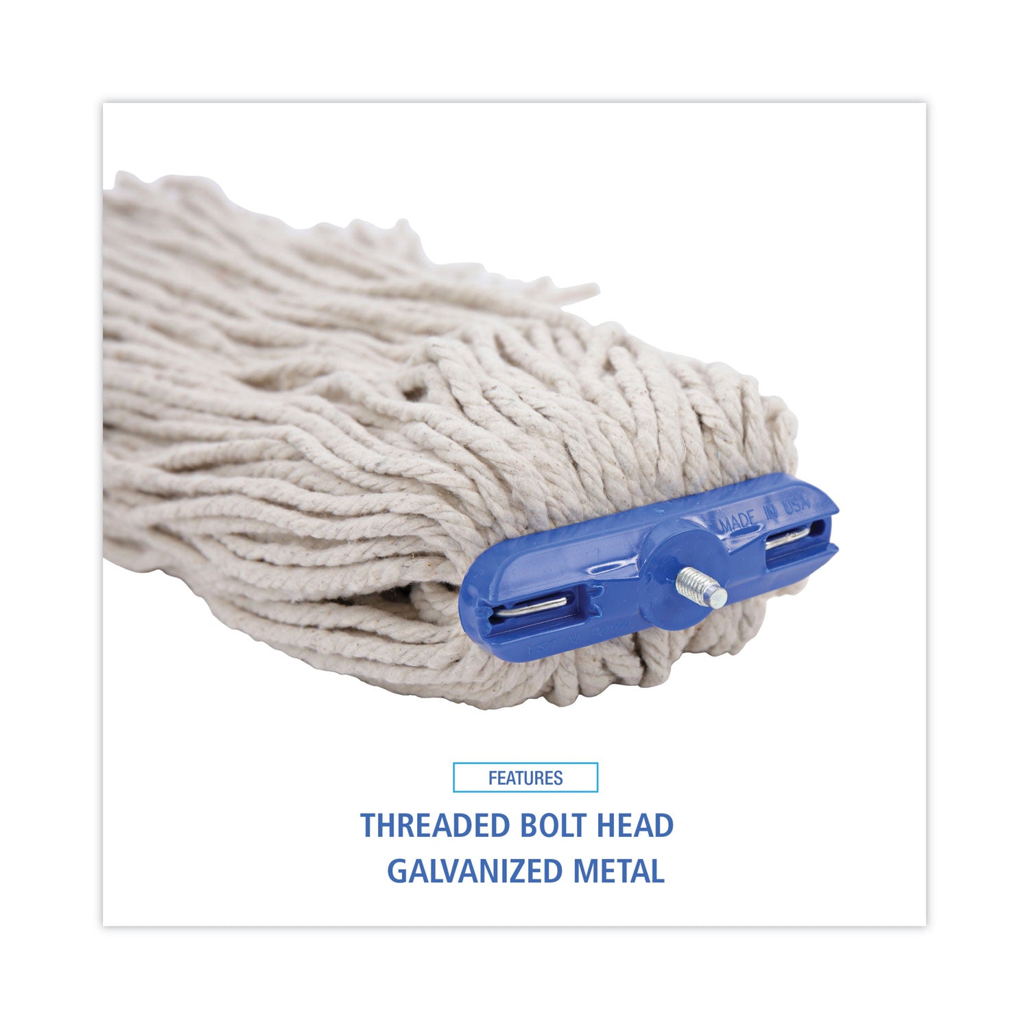 Boardwalk Cut-End Lie-Flat Wet Mop Head, Cotton, 24oz, White