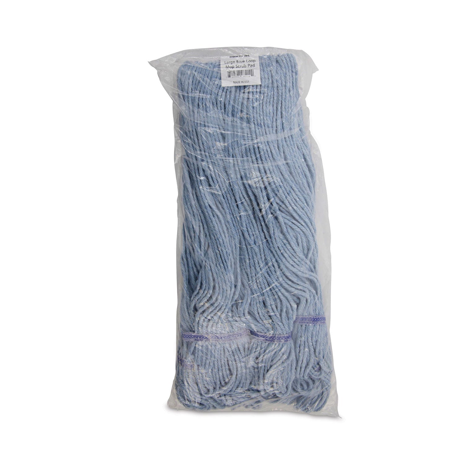 Boardwalk Mop Head, Loop-End, Cotton With Scrub Pad, Large, 12/Carton