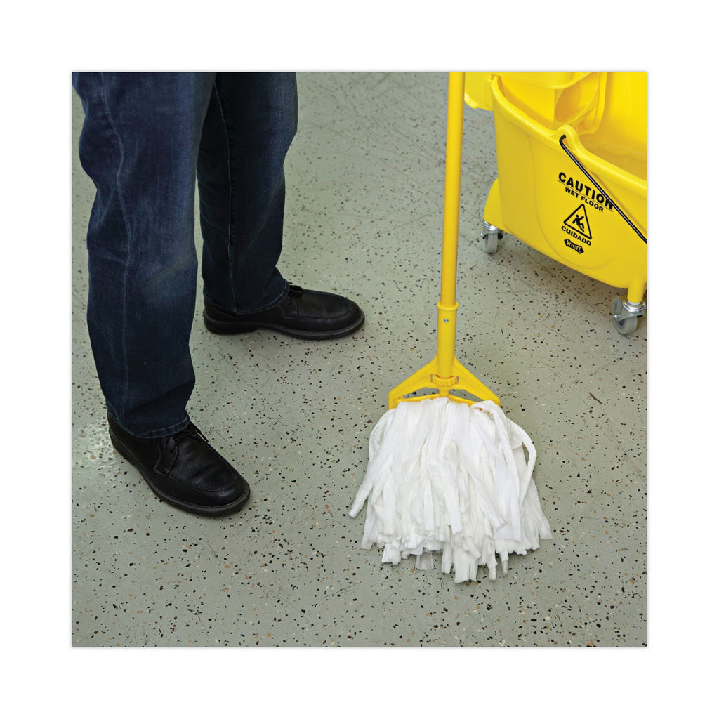Boardwalk Nonwoven Cut End Edge Mop, Rayon/Polyester, #20, White, 12/Carton