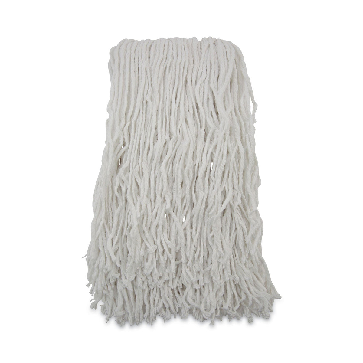 Boardwalk Banded Rayon Cut-End Mop Heads, #24, White, 1.25" Headband, 12/Carton