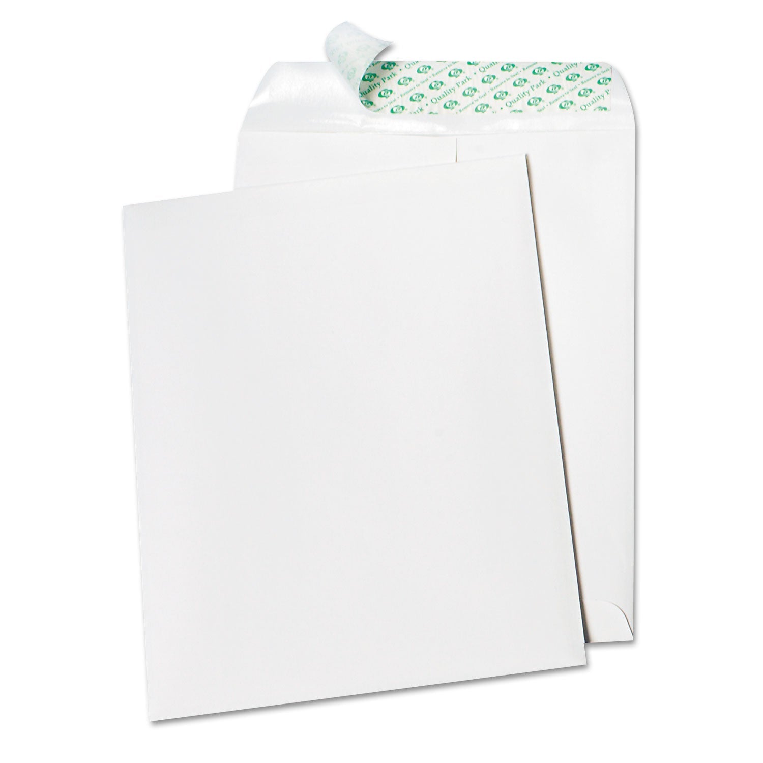 Quality Park Tech-No-Tear Catalog Envelope, Paper Exterior, #10 1/2, Cheese Blade Flap, Self-Adhesive Closure, 9 x 12, White, 100/Box