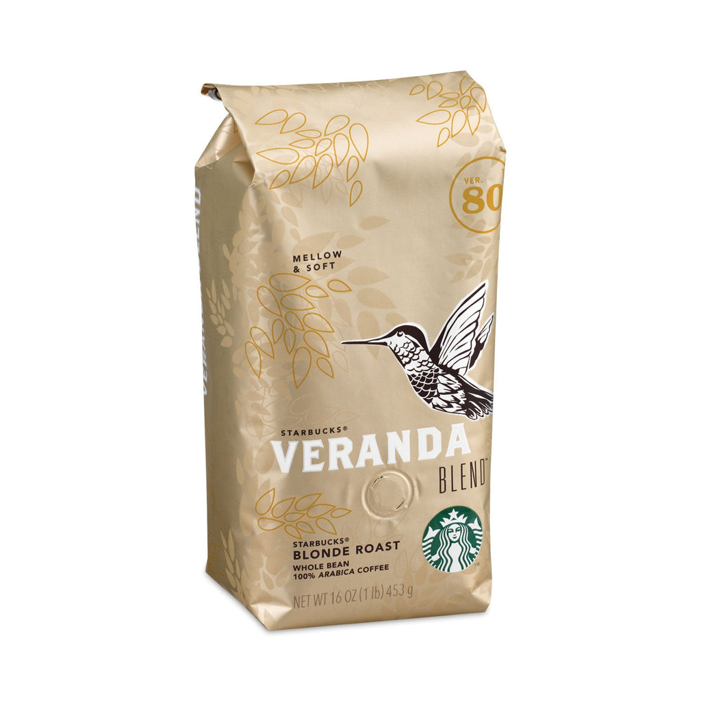 Starbucks VERANDA BLEND Coffee, Whole Bean, 1 lb Bag, 6/Carton