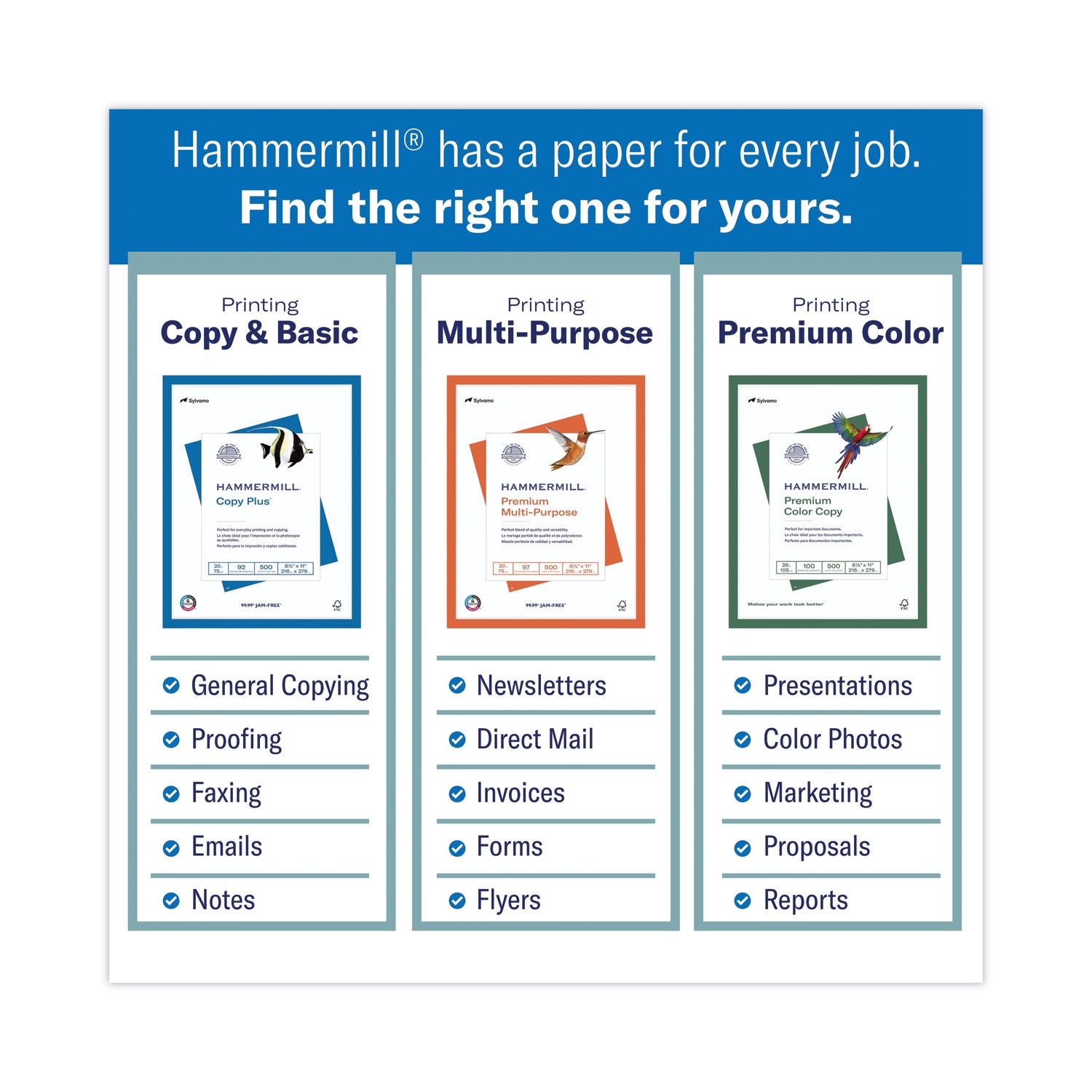 Hammermill Copy Plus Print Paper, 92 Bright, 20 lb Bond Weight, 8.5 x 11, White, 500 Sheets/Ream, 10 Reams/Carton, 40 Cartons/Pallet