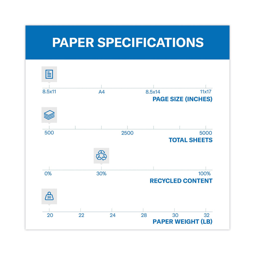 Hammermill Colors Print Paper, 20 lb Bond Weight, 8.5 x 11, Cream, 500/Ream
