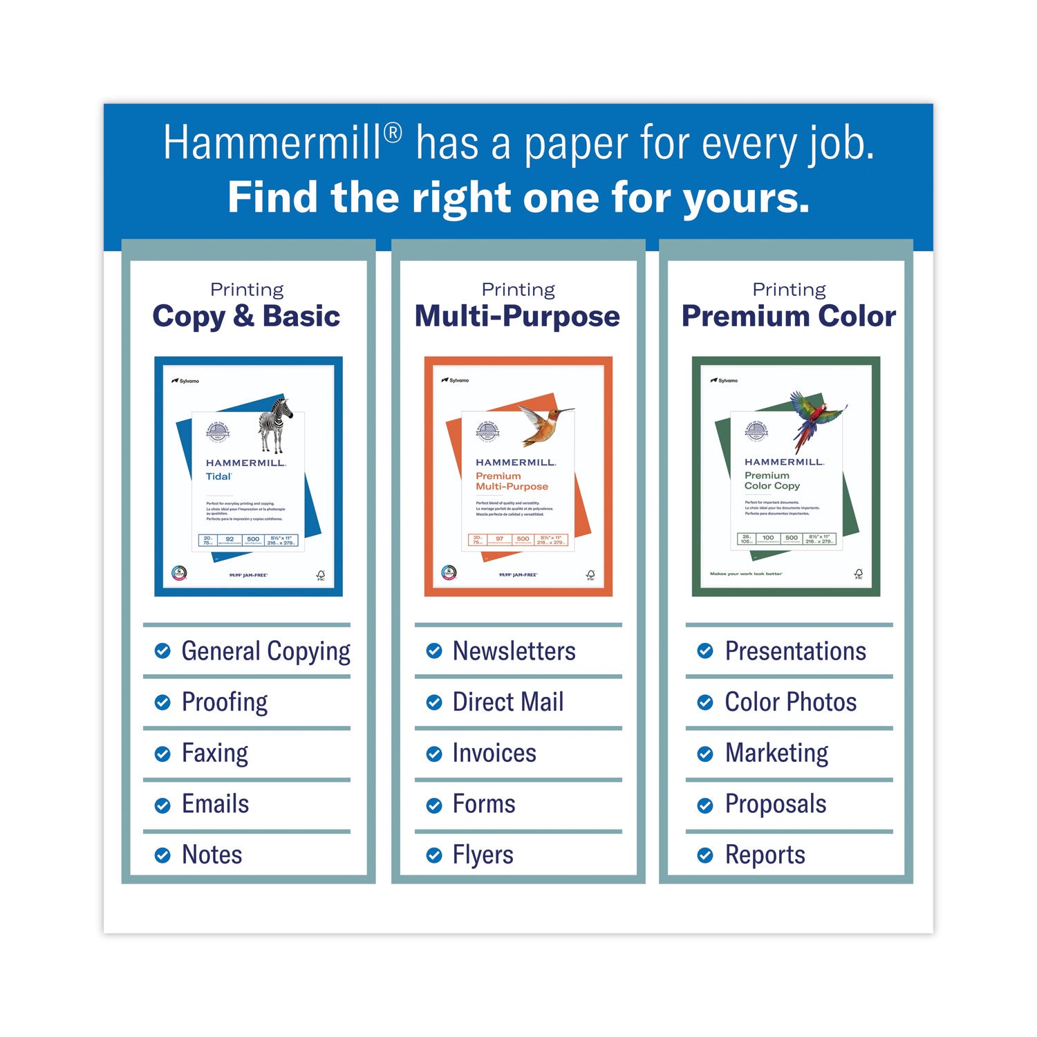 Hammermill Premium Color Copy Cover, 100 Bright, 60 lb Cover Weight, 17 x 11, 250/Pack