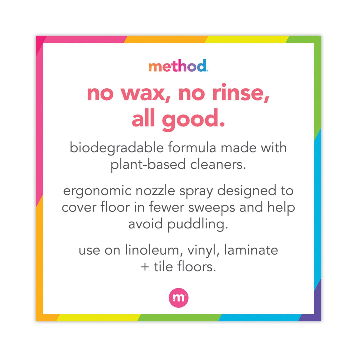 Method Squirt + Mop Hard Floor Cleaner, 25 oz Spray Bottle, Lemon Ginger Scent
