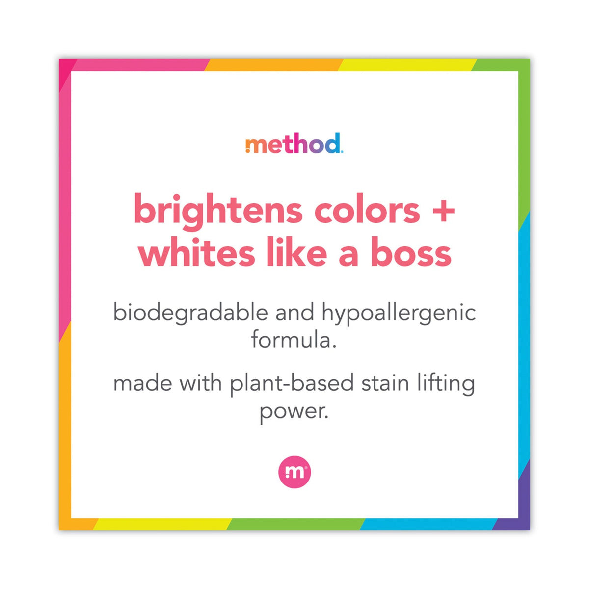 Method 4X Concentrated Laundry Detergent, Free and Clear, 53.5 oz Bottle, 4/Carton
