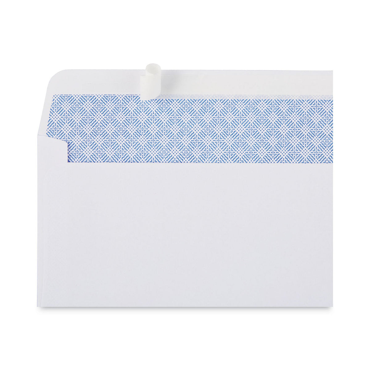 Universal Peel Seal Strip Security Tint Business Envelope, #6 3/4, Square Flap, Self-Adhesive Closure, 3.63 x 6.5, White, 100/Box