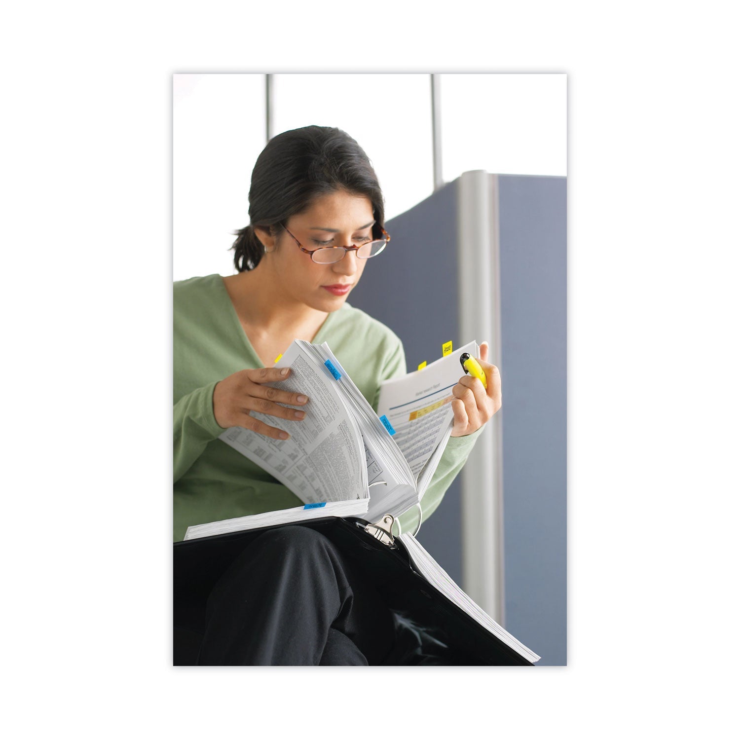 Post-it Page Flag Value Pack, Assorted, 96 0.5" Arrow, 100 1" Flags, 12 2" Filing Tabs