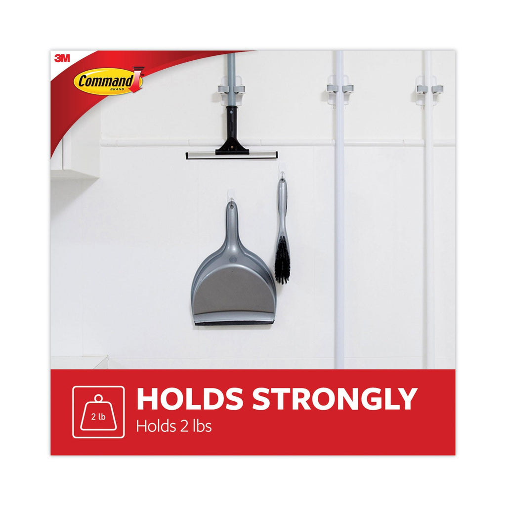 Command General Purpose Hooks, Metal, White, 2 lb Cap, 35 Hooks and 40 Strips/Pack