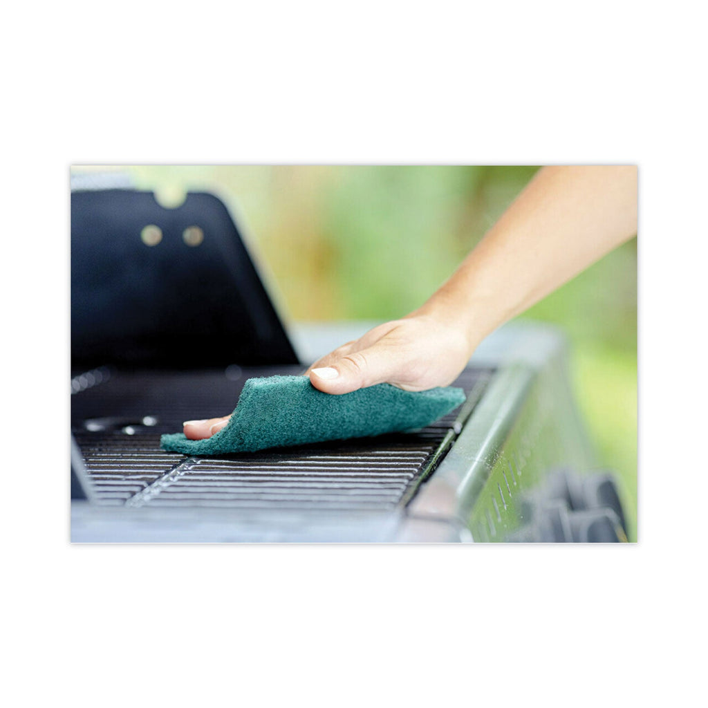 Scotch-Brite Heavy-Duty Scour Pad, 3.8 x 6, Green, 10/Carton