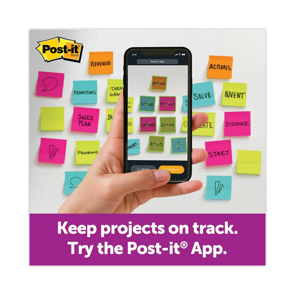 Post-it Pop-up Note Dispenser/Value Pack, For 4 x 4 Pads, Black/Clear, Includes (3) Canary Yellow Super Sticky Pop-up Pad
