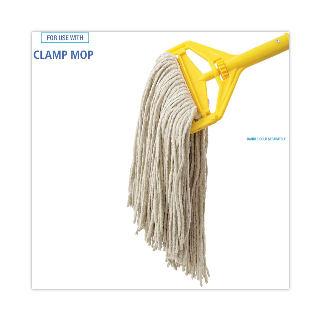 Boardwalk Premium Cut-End Wet Mop Heads, Cotton, 16oz, White, 12/Carton