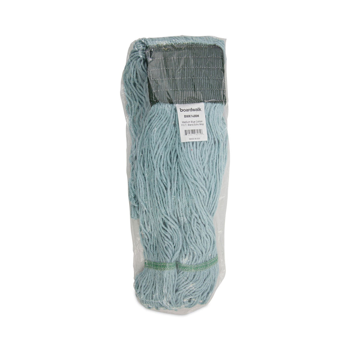 Boardwalk EchoMop with Looped-End Wet Head, Synthetic/Cotton, Medium, Blue, 12/Carton