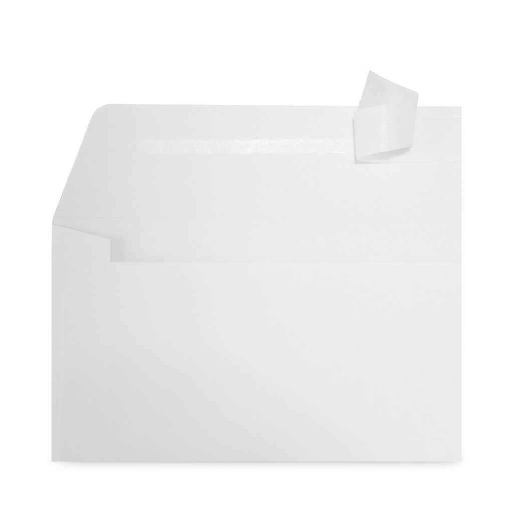 Universal Peel Seal Strip Business Envelope, Address Window, #10, Square Flap, Self-Adhesive Closure, 4.13 x 9.5, White, 500/Box