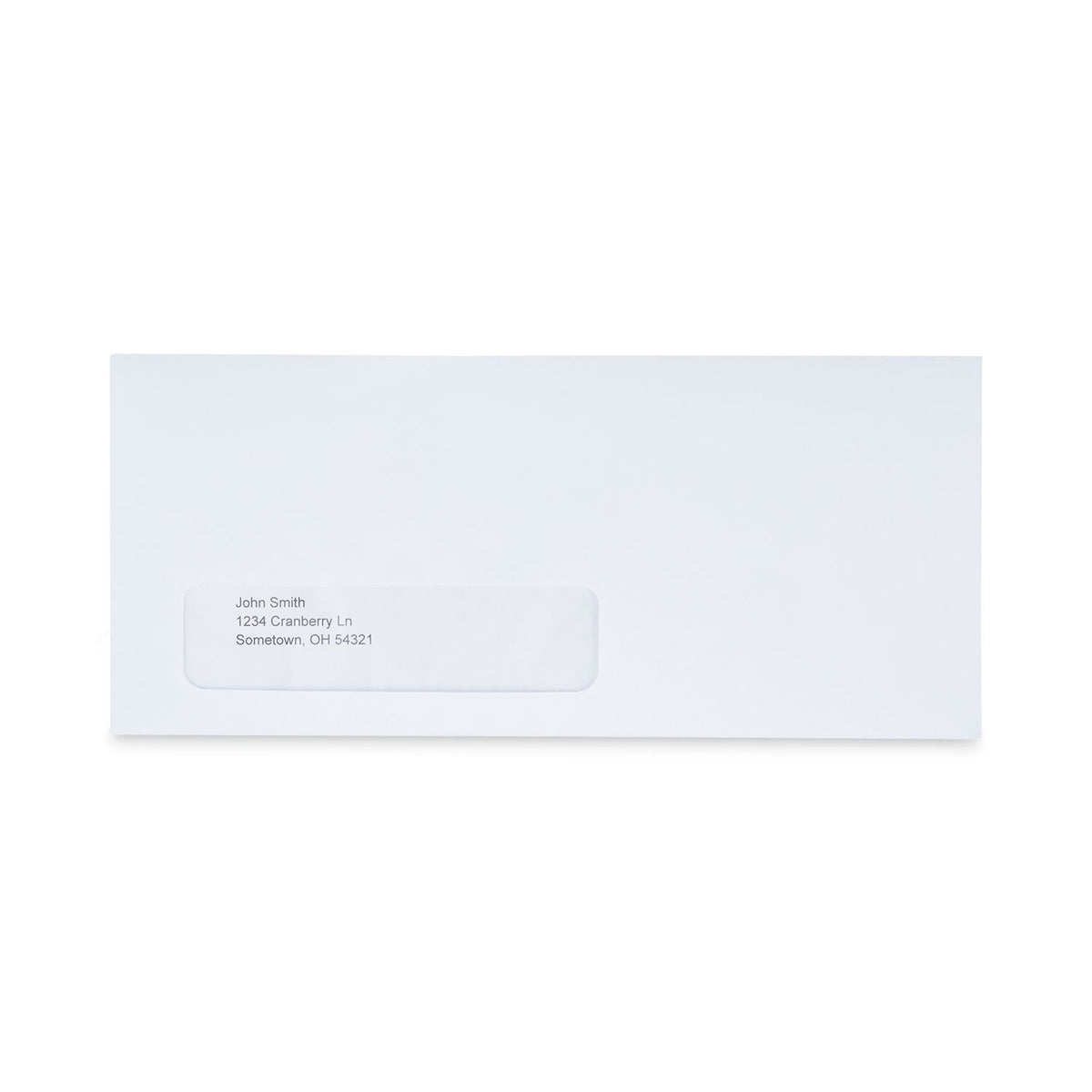 Universal Peel Seal Strip Business Envelope, Address Window, #10, Square Flap, Self-Adhesive Closure, 4.13 x 9.5, White, 500/Box