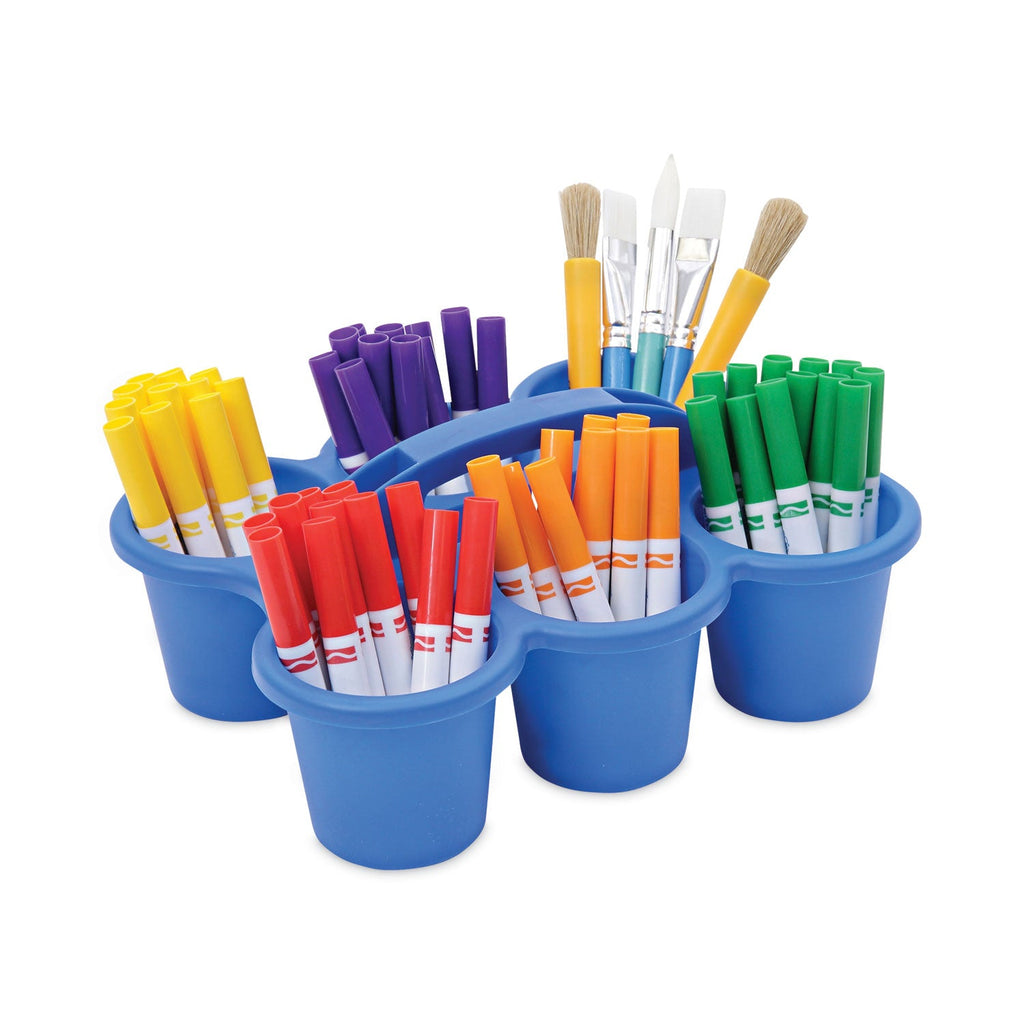 deflecto Little Artist Antimicrobial Six-Cup Caddy, Blue