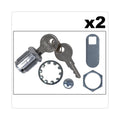 Rubbermaid Replacement Lock and Keys for Cleaning Carts, Silver