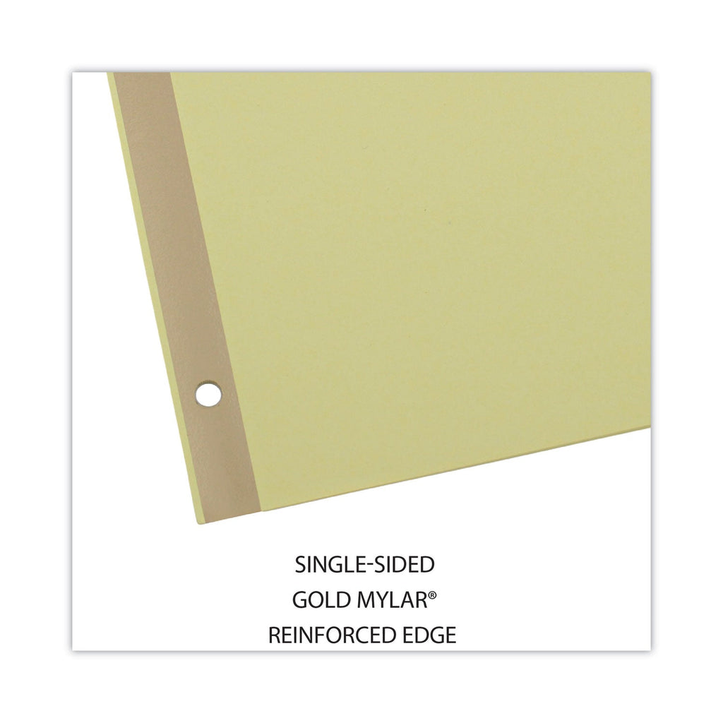 Universal Deluxe Preprinted Simulated Leather Tab Dividers with Gold Printing, 25-Tab, A to Z, 11 x 8.5, Buff, 1 Set