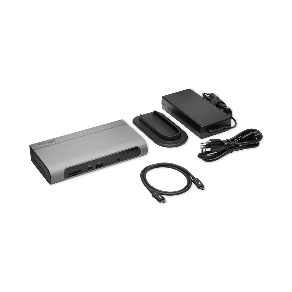 Kensington SD5600T Thunderbolt 3 and USB-C Dual 4K Hybrid Docking Station, Black/Silver