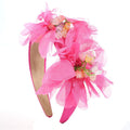 Fashionable handmade fabric crystal flower headband