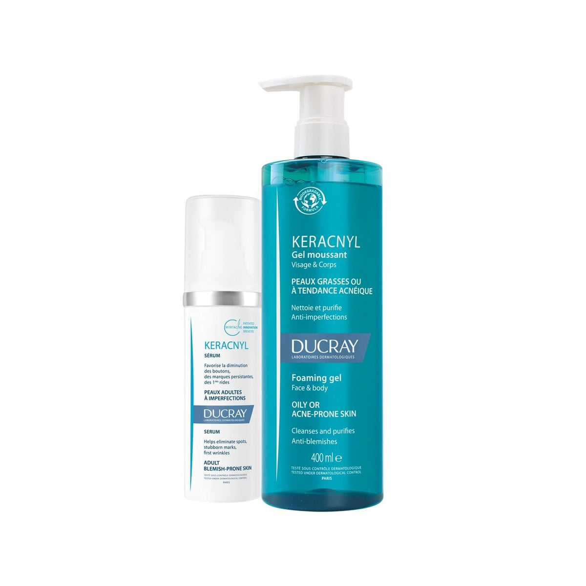 Ducray Keracnyl Gel - Acne Care Gel for Oily and Acne-Prone Skin, Dermatological Skincare Solution