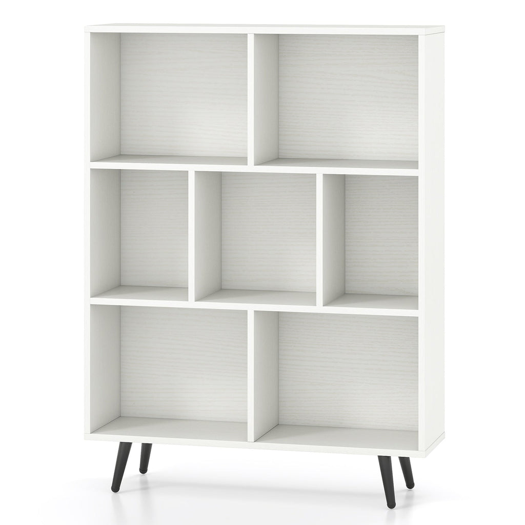 7/8/10-Cube Bookcase with 5 Tapered Metal Legs