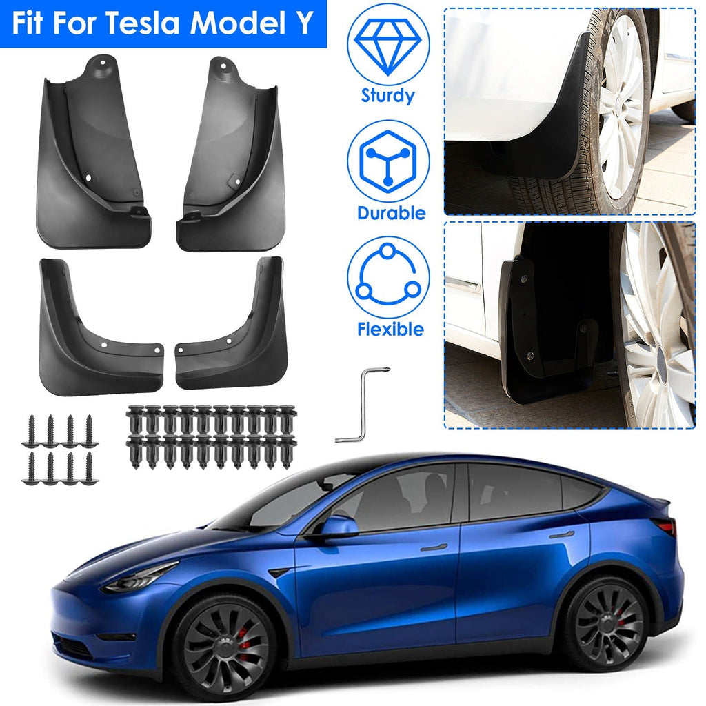 Mud Flaps Splash Guards Replacement No Drilling Splash Guards Fenders Vehicle Sediment Protection for Tesla Model Y