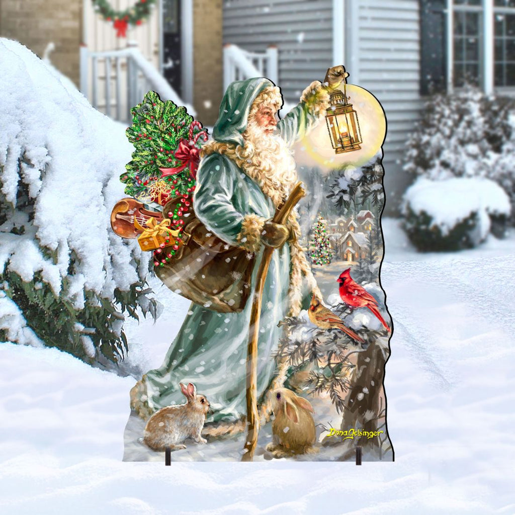 Saint Nicholas Christmas Outdoor Decor by D. Gelsinger - Christmas Santa Snowman Decor - 8461067F-DG