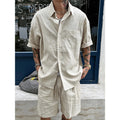 Old-money-style Linen Casual Suit For Men Summer Lightweight