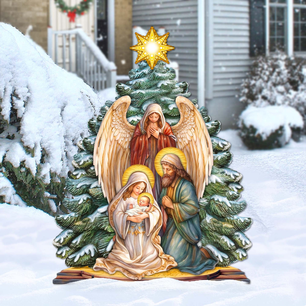 Holy Family Nativity Outdoor Decor by G. Debrekht - Nativity Holiday Decor - 8611042F
