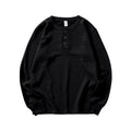 Mens Loose-fit Casual Comfortable Versatile Long-sleeve Crew Neck