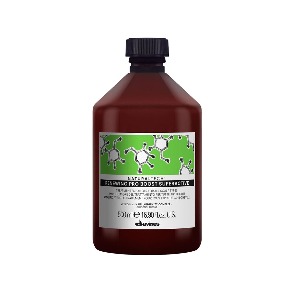 Davines NaturalTech Renewing Pro Boost Superactive Hair Strengthening Serum 500ml - Natural Hair Care for Damaged Hair
