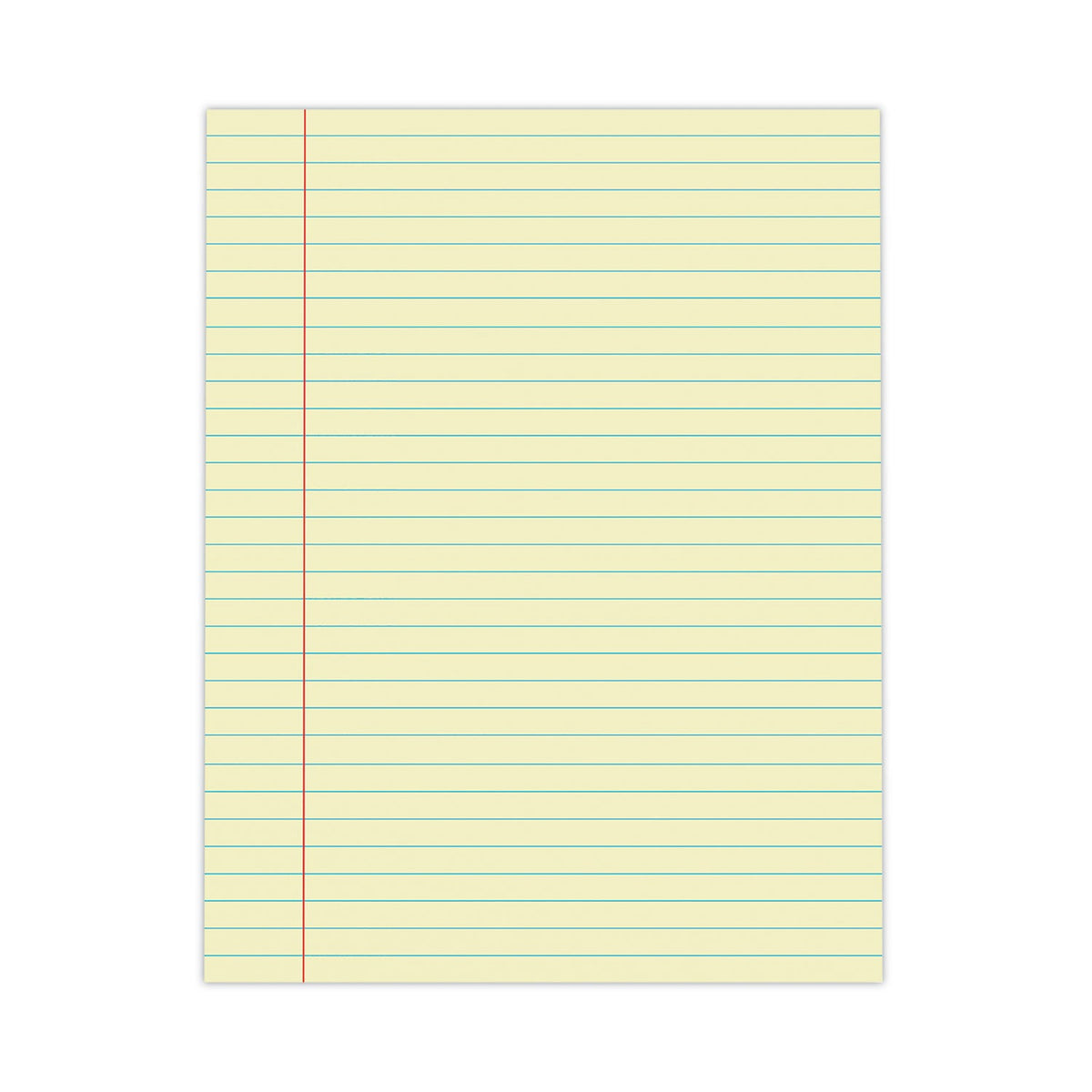 Universal Glue Top Pads, Wide/Legal Rule, 50 Canary-Yellow 8.5 x 11 Sheets, Dozen