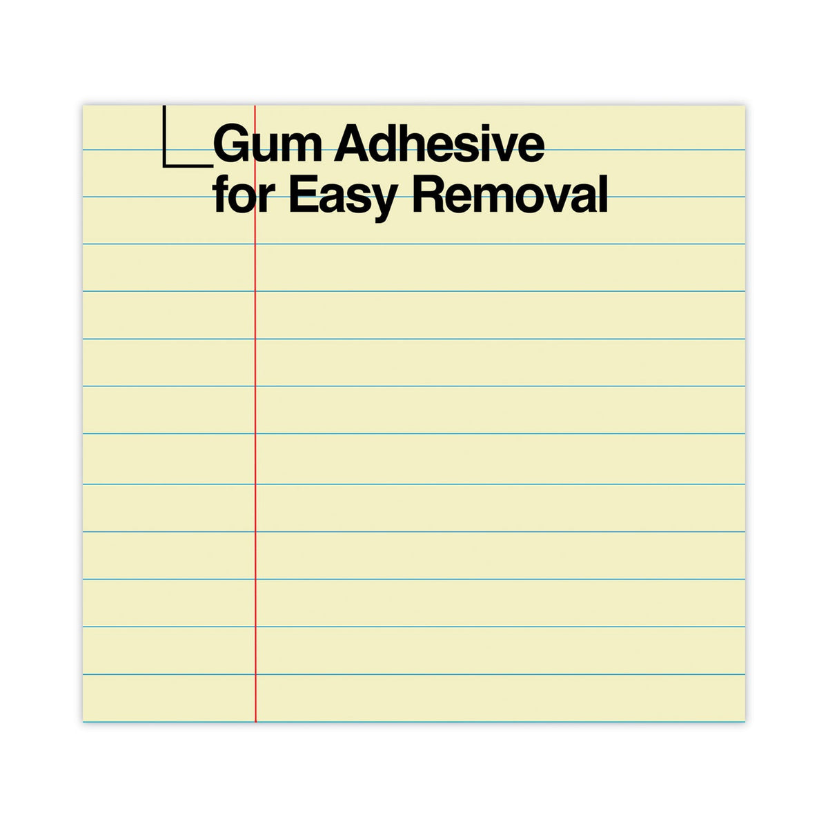 Universal Glue Top Pads, Wide/Legal Rule, 50 Canary-Yellow 8.5 x 11 Sheets, Dozen