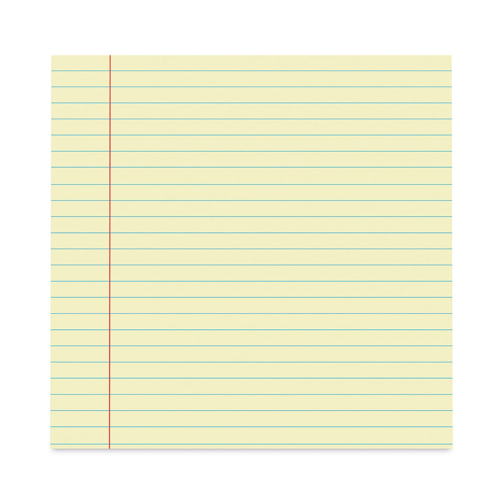 Universal Glue Top Pads, Wide/Legal Rule, 50 Canary-Yellow 8.5 x 11 Sheets, Dozen