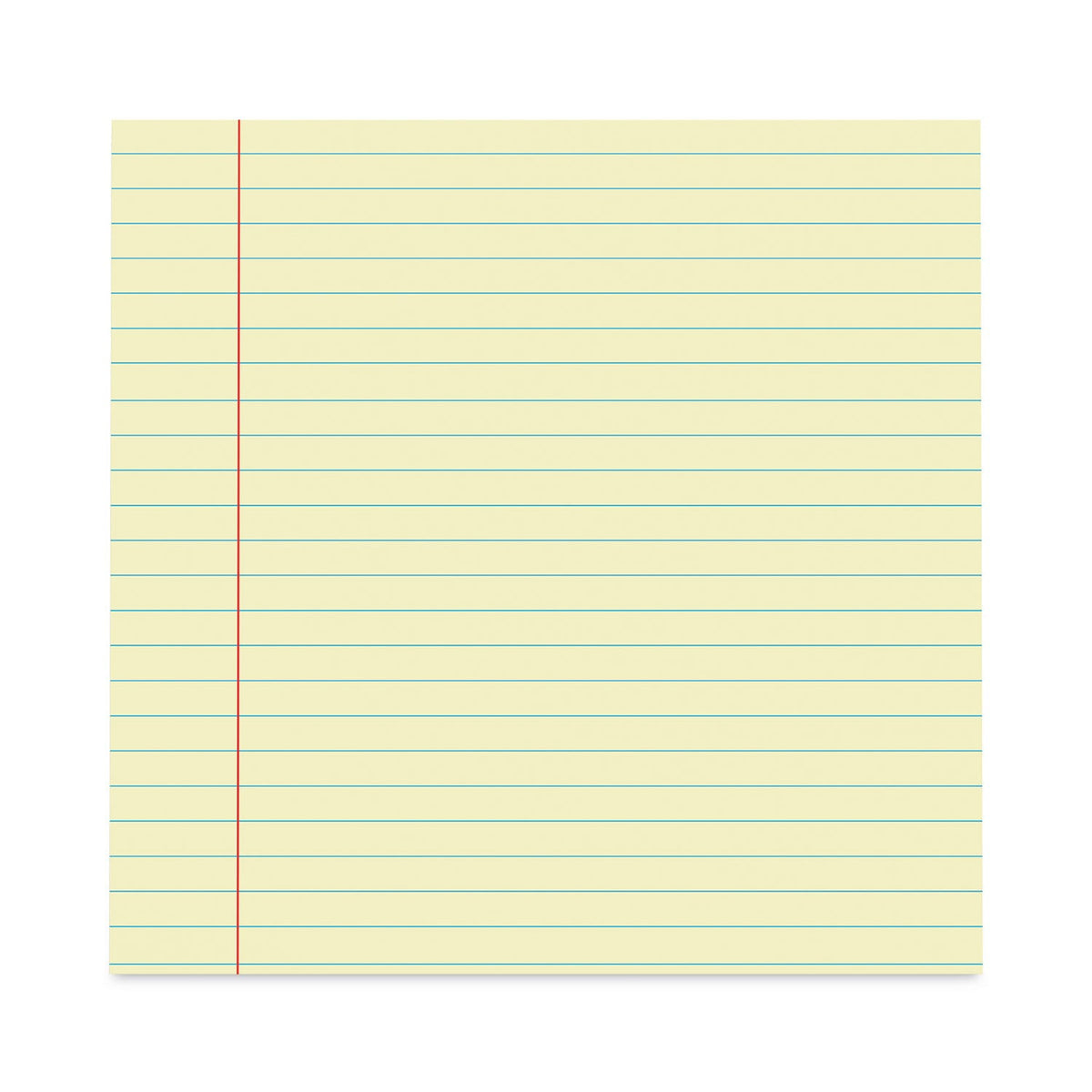 Universal Glue Top Pads, Wide/Legal Rule, 50 Canary-Yellow 8.5 x 11 Sheets, Dozen