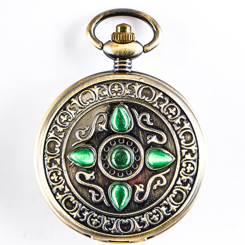 Retro Flip-Open Mechanical Pocket Watch