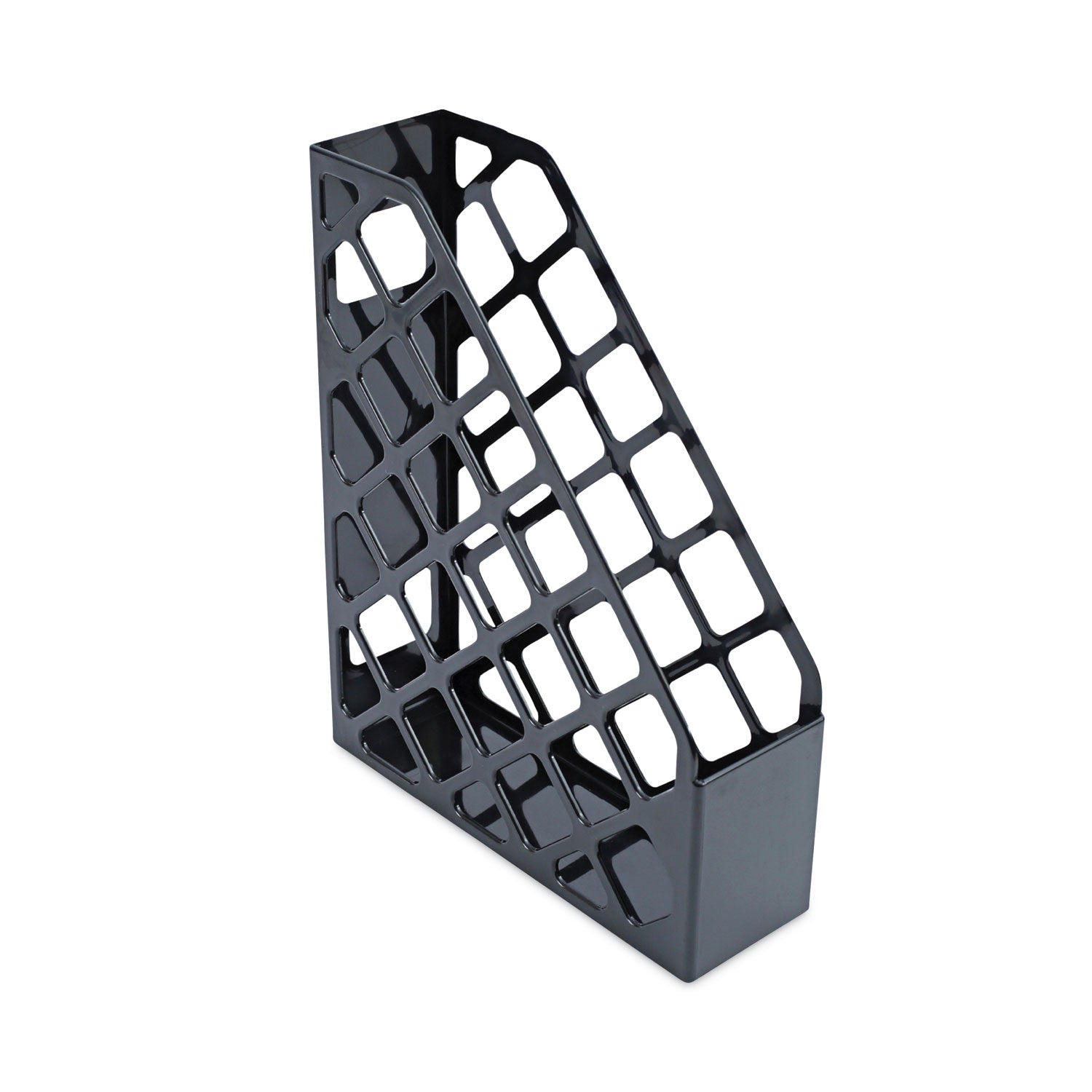Universal Recycled Plastic Magazine File, 3 x 10 x 11.88, Black