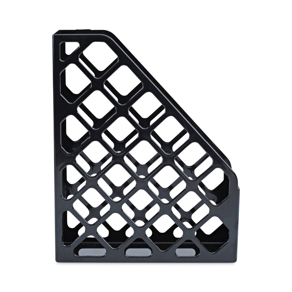 Universal Recycled Plastic Magazine File, 3 x 10 x 11.88, Black