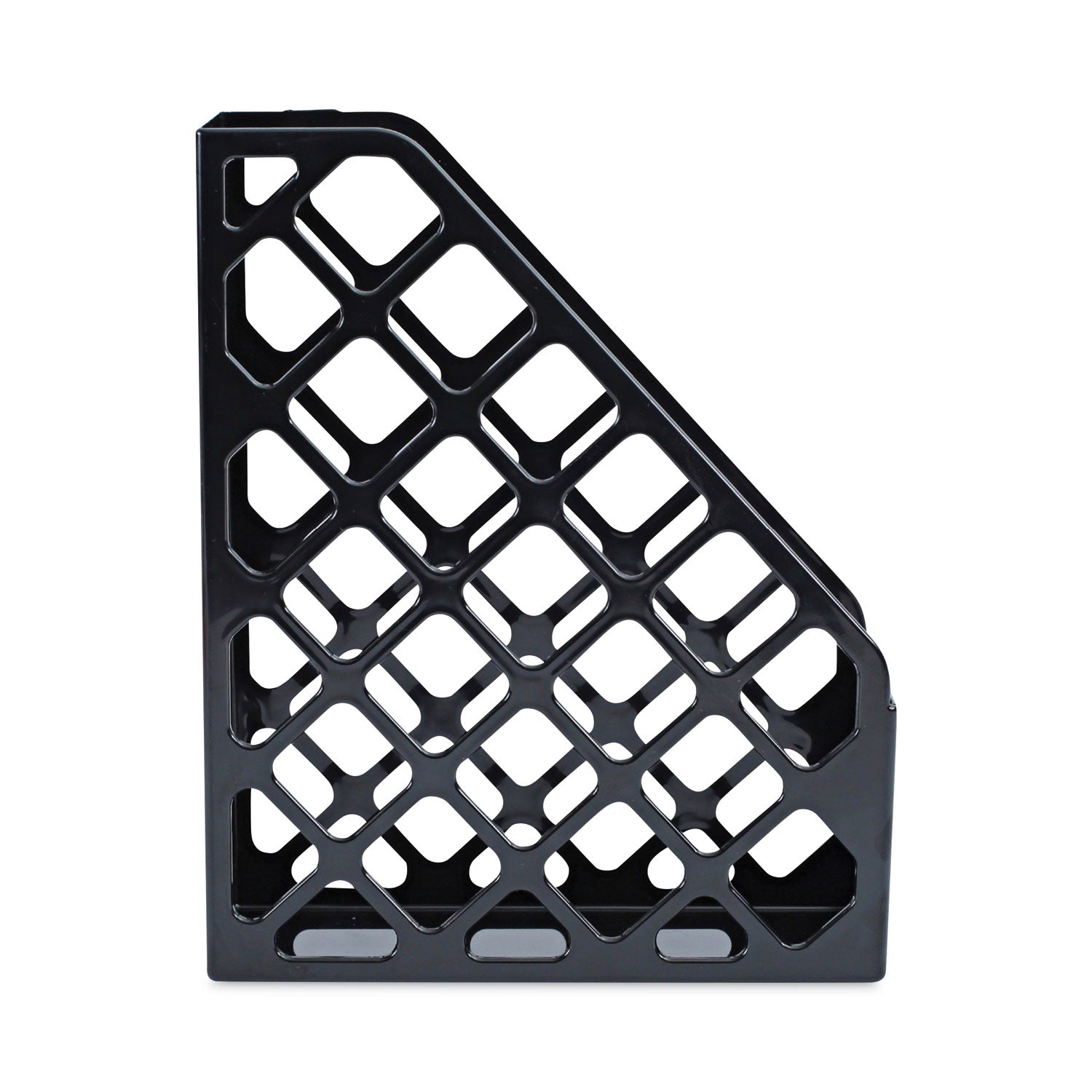 Universal Recycled Plastic Magazine File, 3 x 10 x 11.88, Black