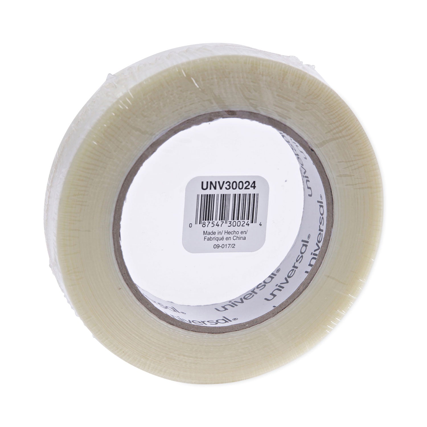 Universal 120# Utility Grade Filament Tape, 3" Core, 24 mm x 54.8 m, Clear