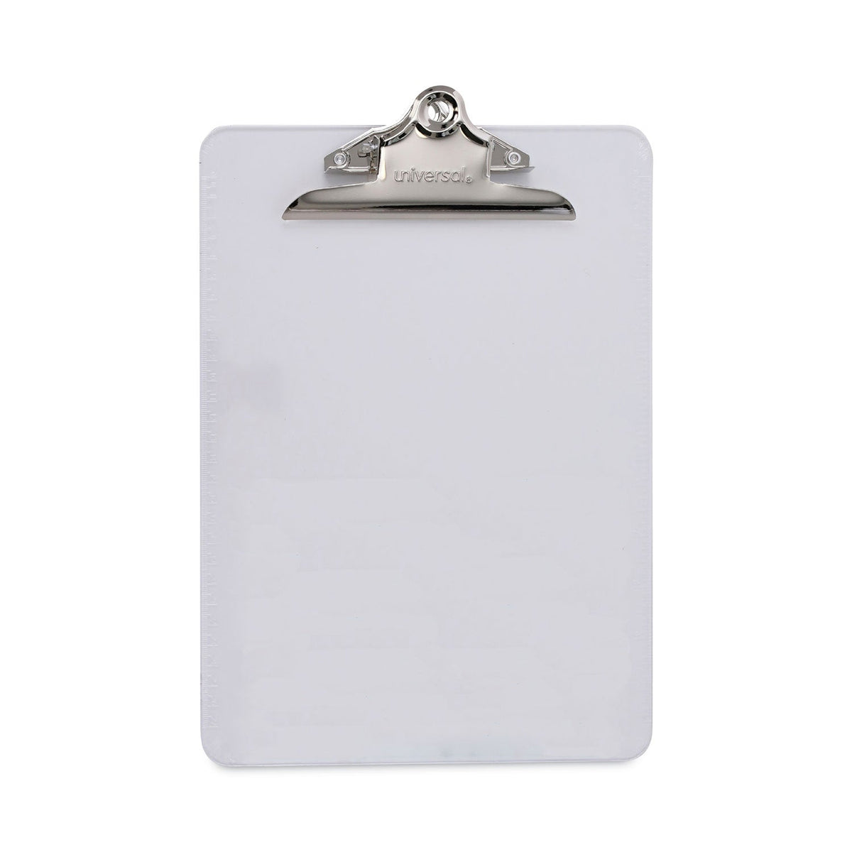 Universal Plastic Clipboard with High Capacity Clip, 1.25" Clip Capacity, Holds 8.5 x 11 Sheets, Clear