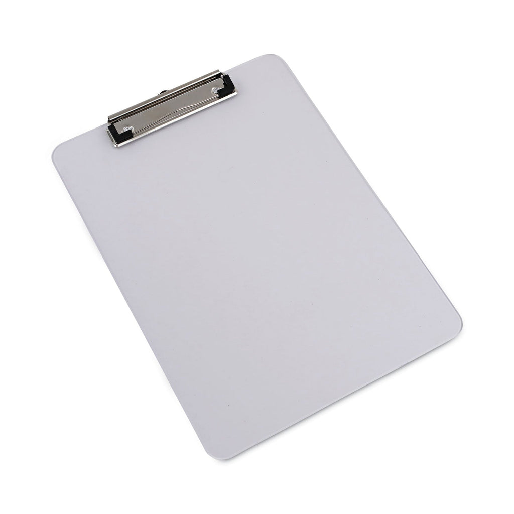 Universal Plastic Clipboard with Low Profile Clip, 0.5" Clip Capacity, Holds 8.5 x 11 Sheets, Clear