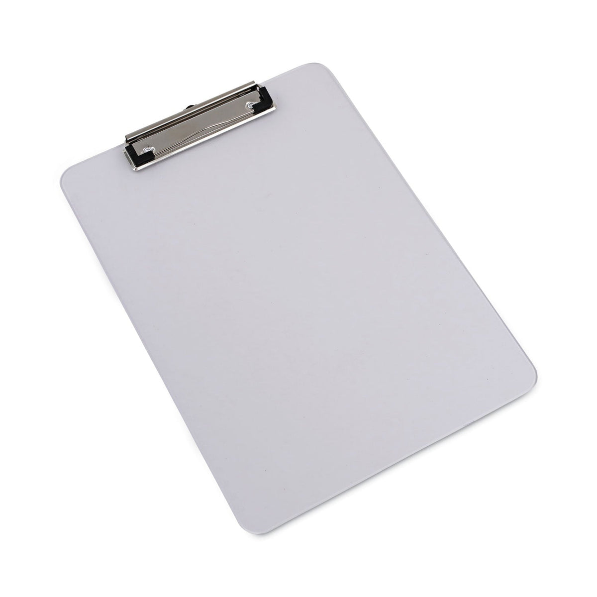 Universal Plastic Clipboard with Low Profile Clip, 0.5" Clip Capacity, Holds 8.5 x 11 Sheets, Clear