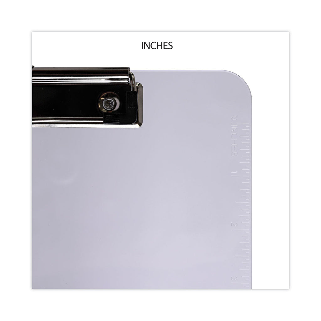 Universal Plastic Clipboard with Low Profile Clip, 0.5" Clip Capacity, Holds 8.5 x 11 Sheets, Clear
