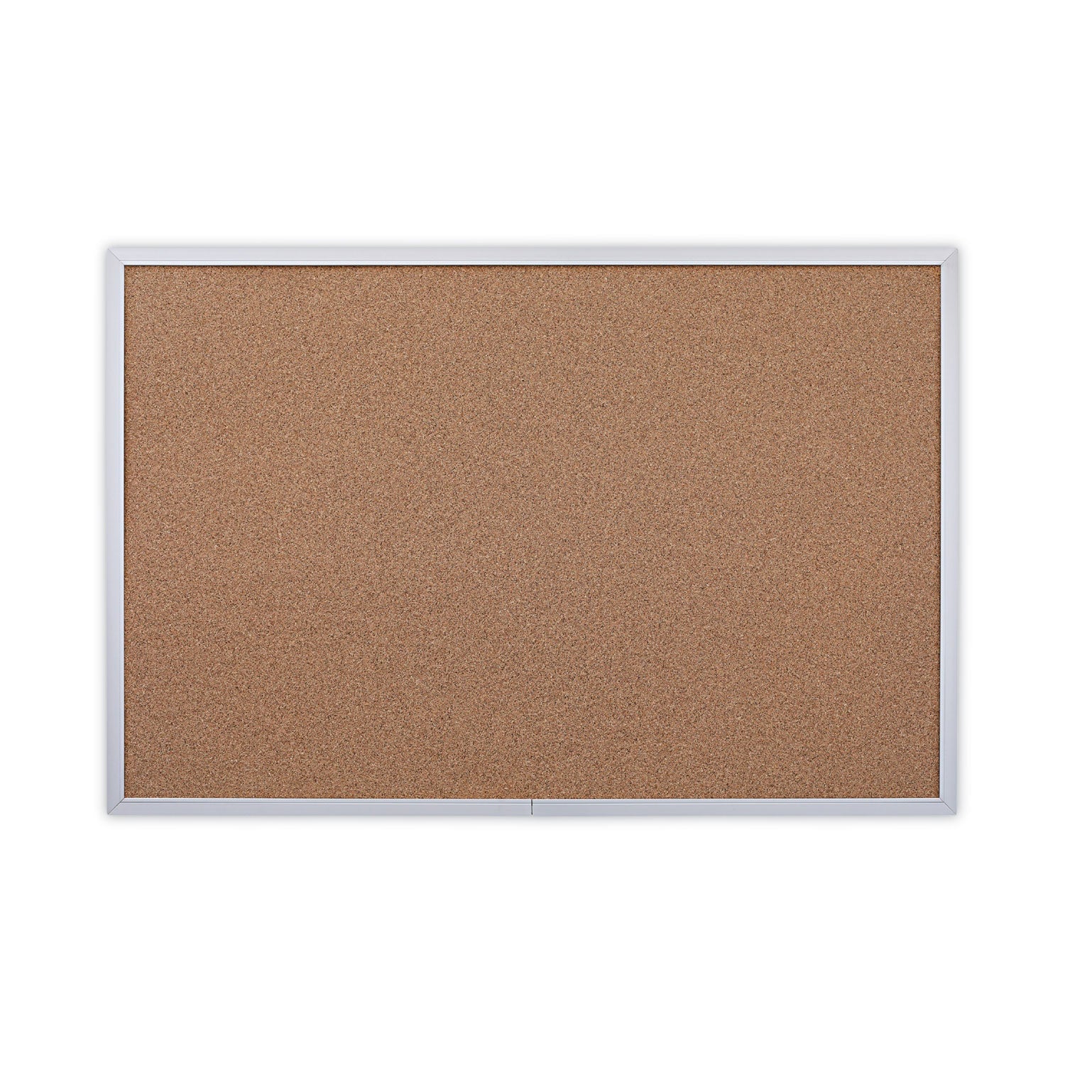 Universal Bulletin Board, Natural Cork, 36 x 24, Satin-Finished Aluminum Frame