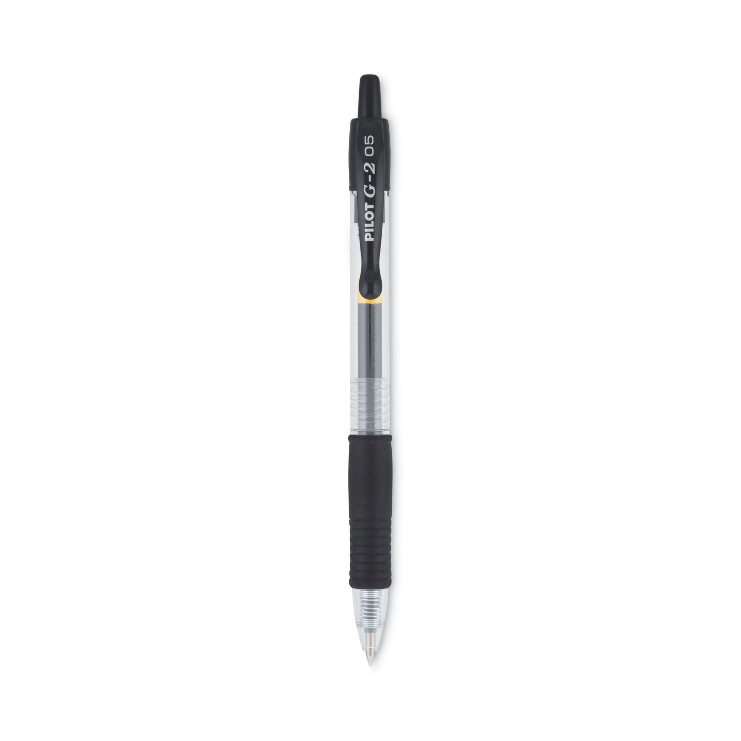 Pilot G2 Premium Gel Pen, Retractable, Extra-Fine 0.5 mm, Black Ink, Smoke Barrel, Dozen